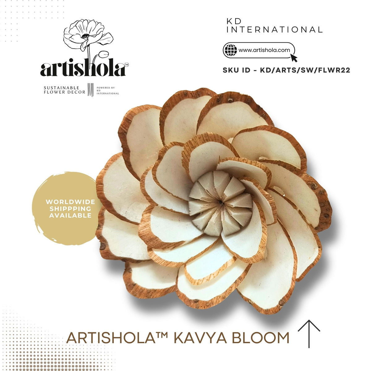 Artishola™ Kavya Bloom Sola Wood flower