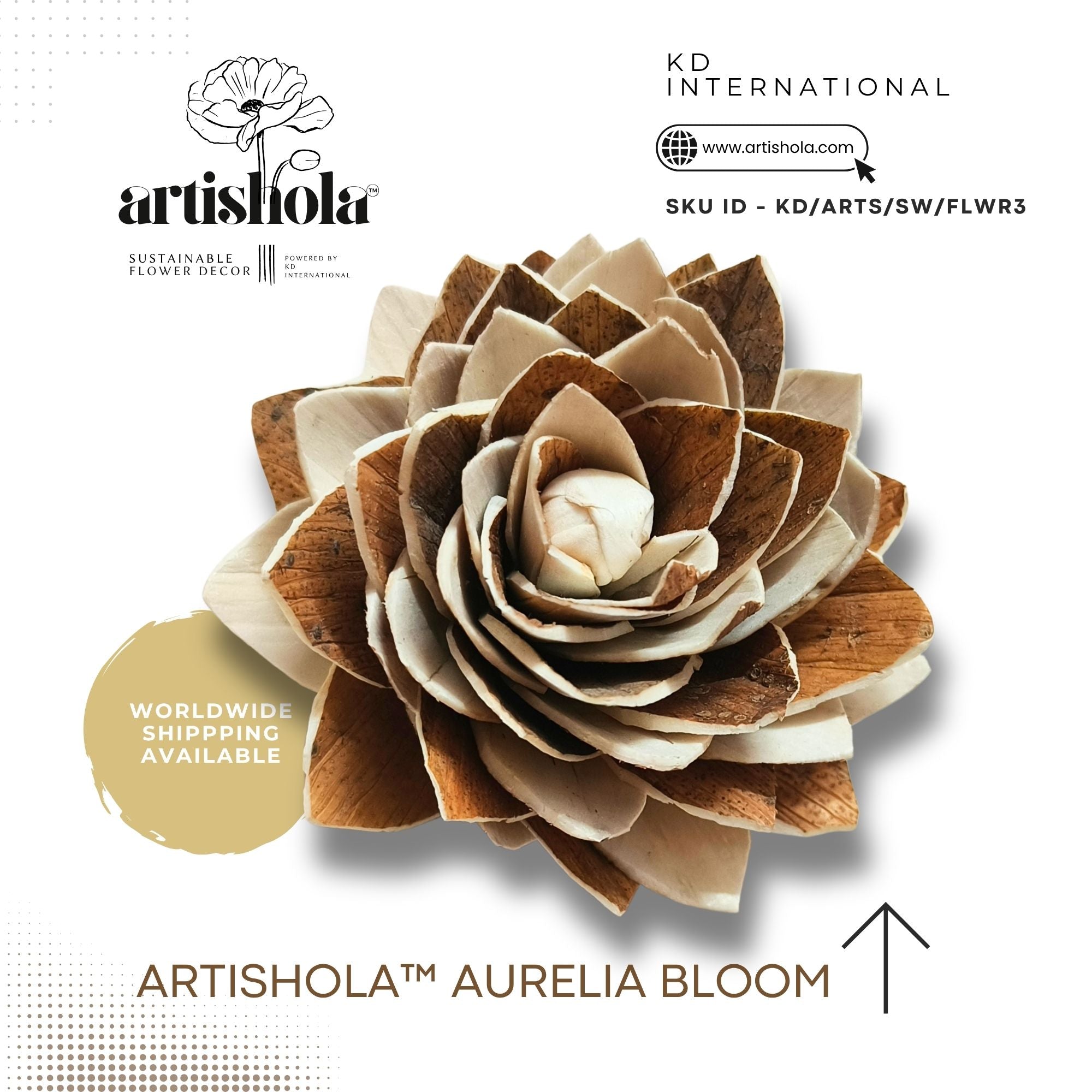 Artishola™ Aurelia Bloom - sola wood flower