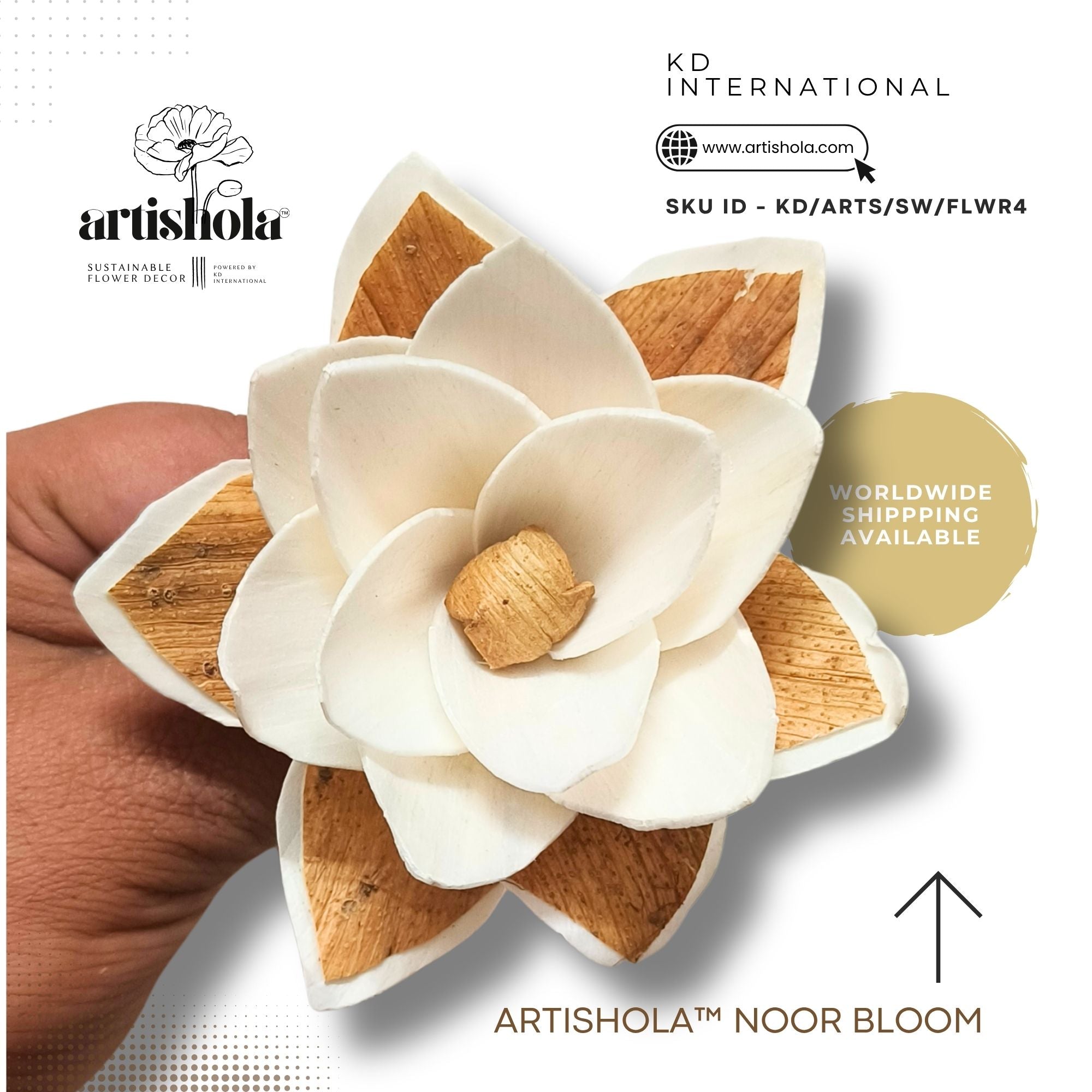 Artishola™ Noor Bloom - sola wood flower
