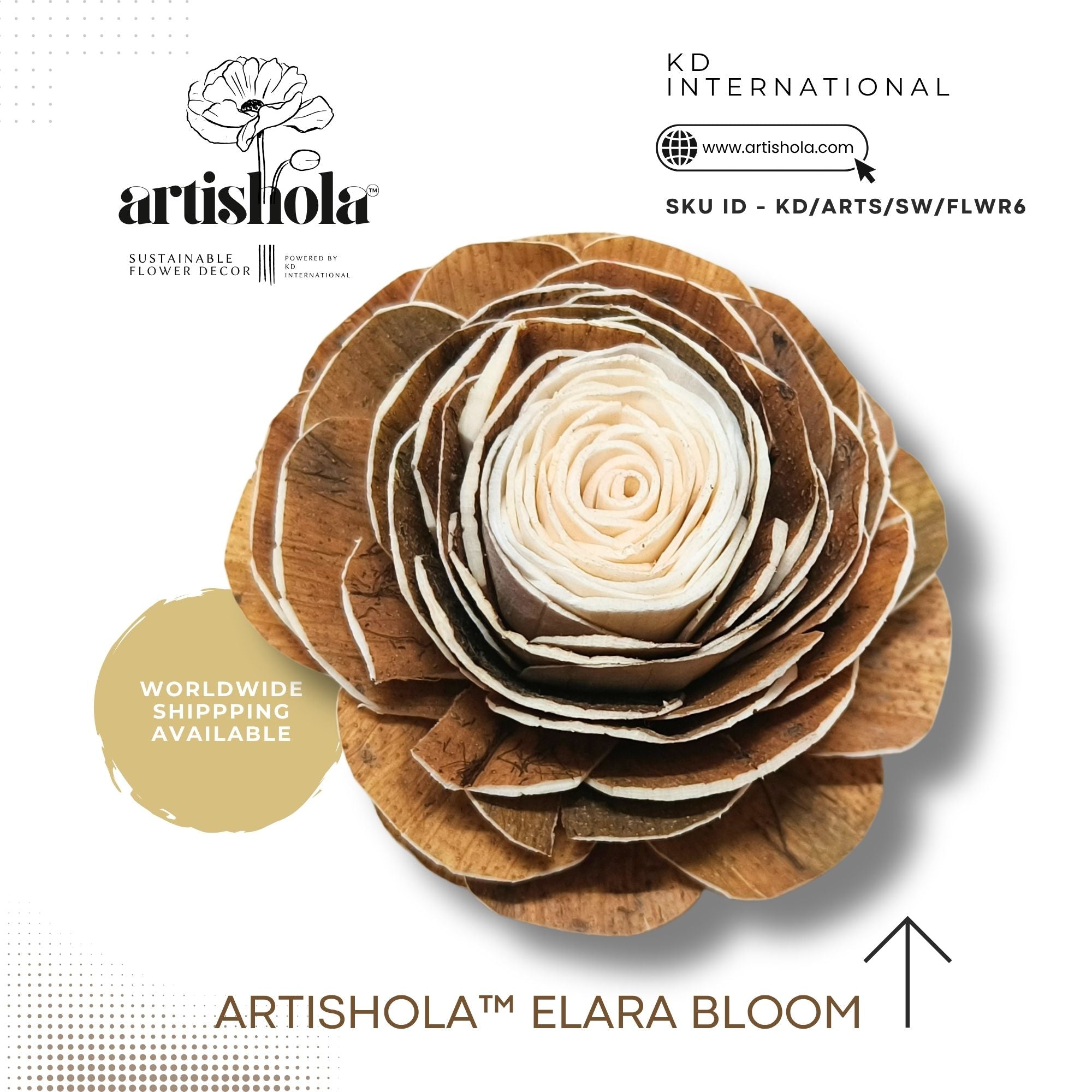 Artishola™ Elara Bloom - sola wood flower